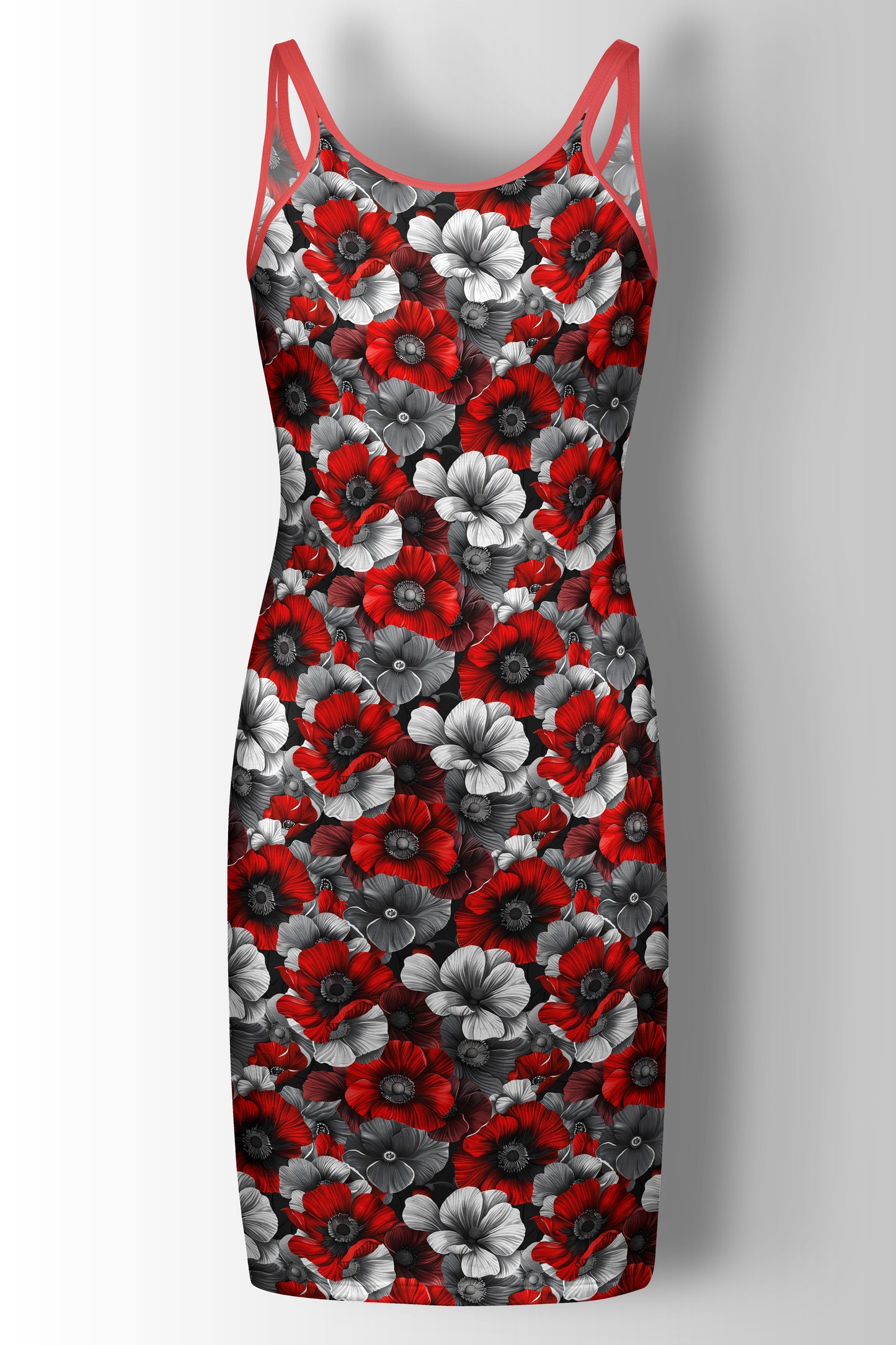 Gray & Red Blooms 002
