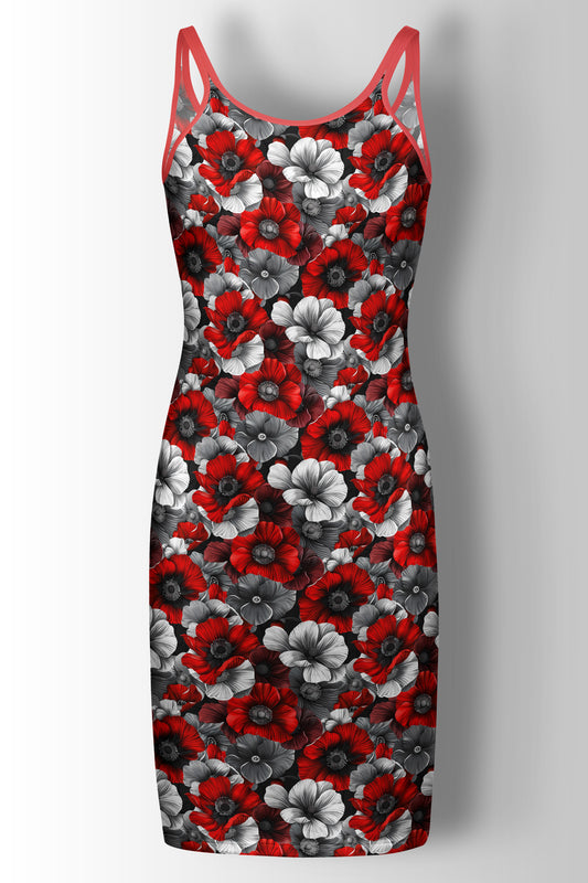 Gray & Red Blooms 002