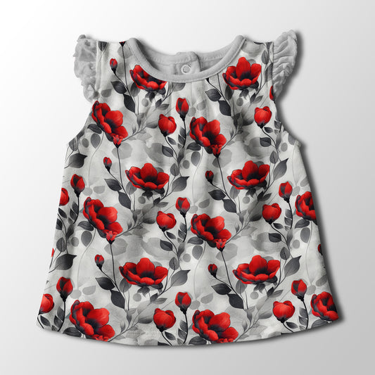 Gray & Red Blooms 005