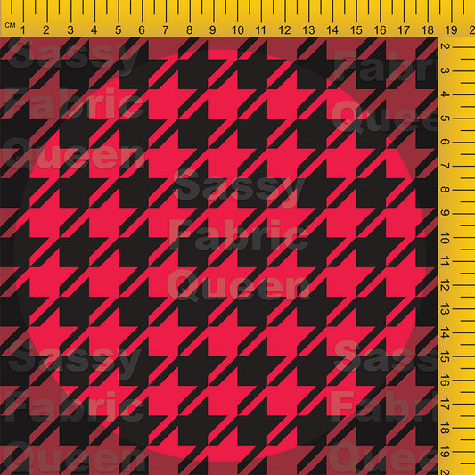 Houndstooth, Red