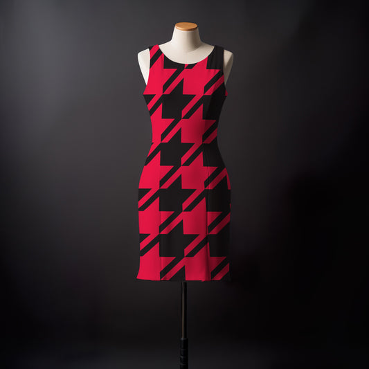Houndstooth, Red