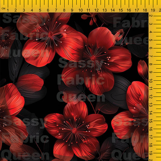 Neon Red Blooms 014