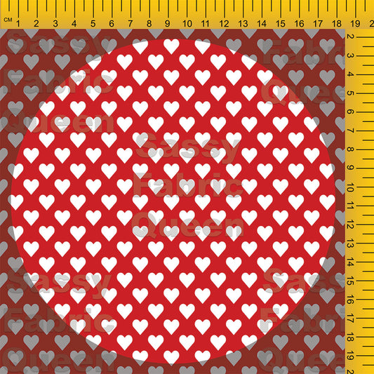 PolkaHearts - Red and White