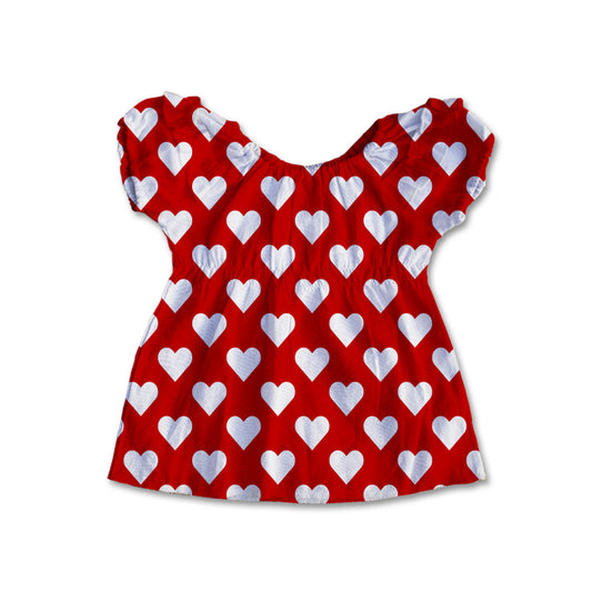 PolkaHearts - Red and White