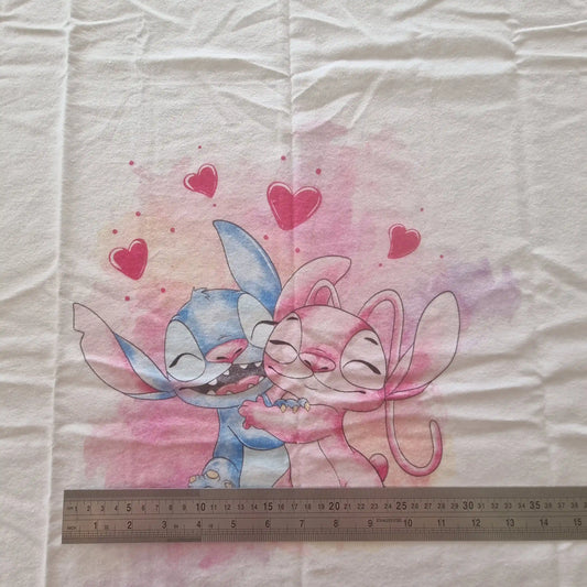 L&S Stitchangel in love panel FatHalf - Flannel