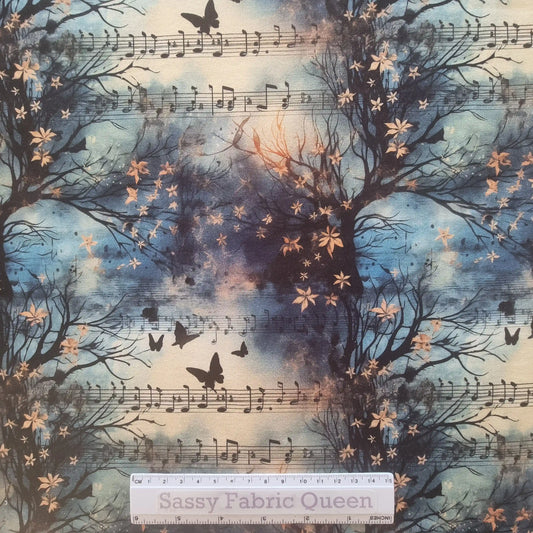 Butterfly Music 01 - French Terry, Cotton